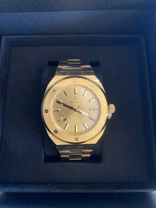 Paul Rich Midas Touch Gold | All-Gold Signature Watch | Sunray Dial | 45mm