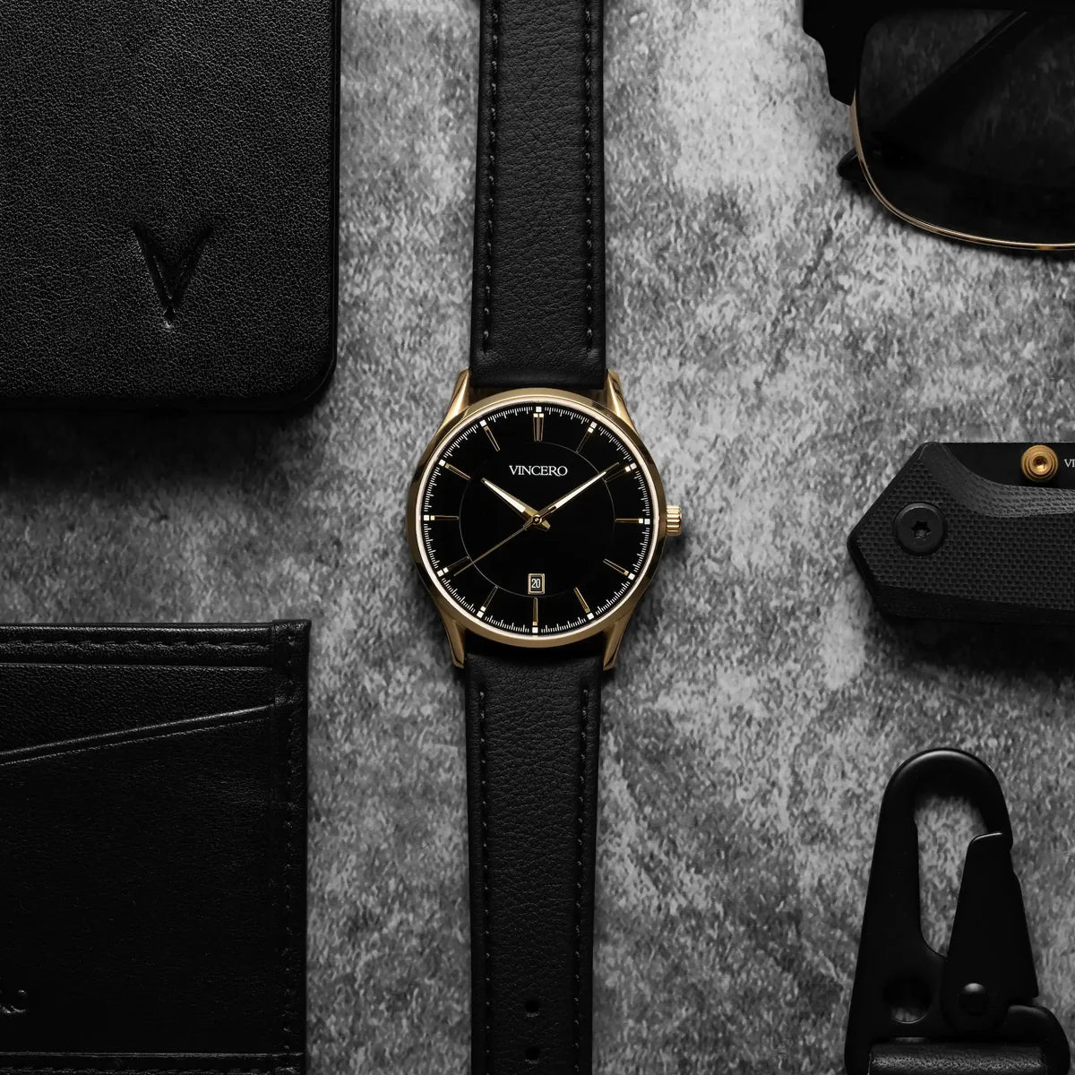 Vincero Men's Dress Watch - Gold Onyx