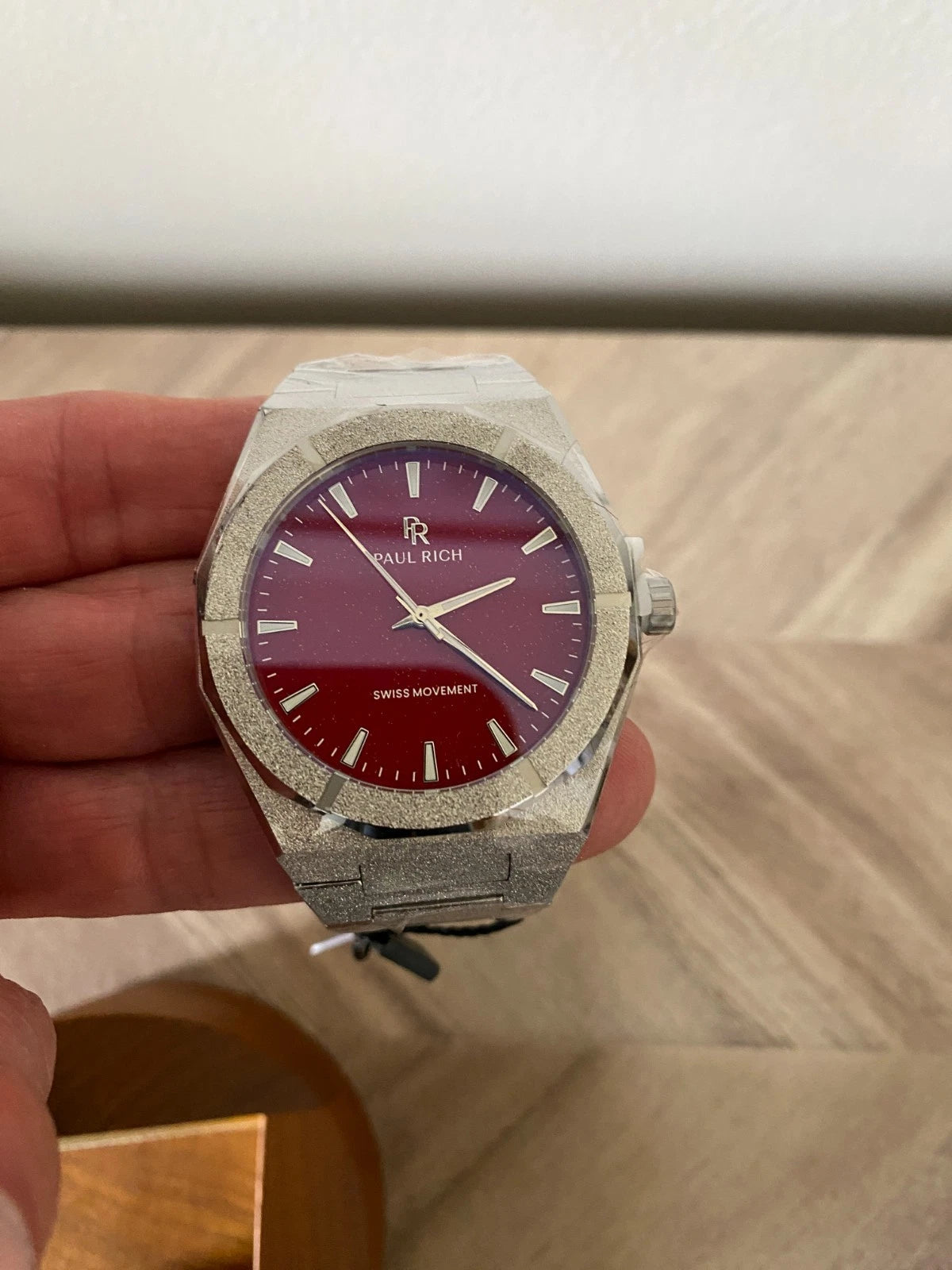 Paul Rich Frosted Star Dust II Red Dial Watch product image from The Wrist Supply