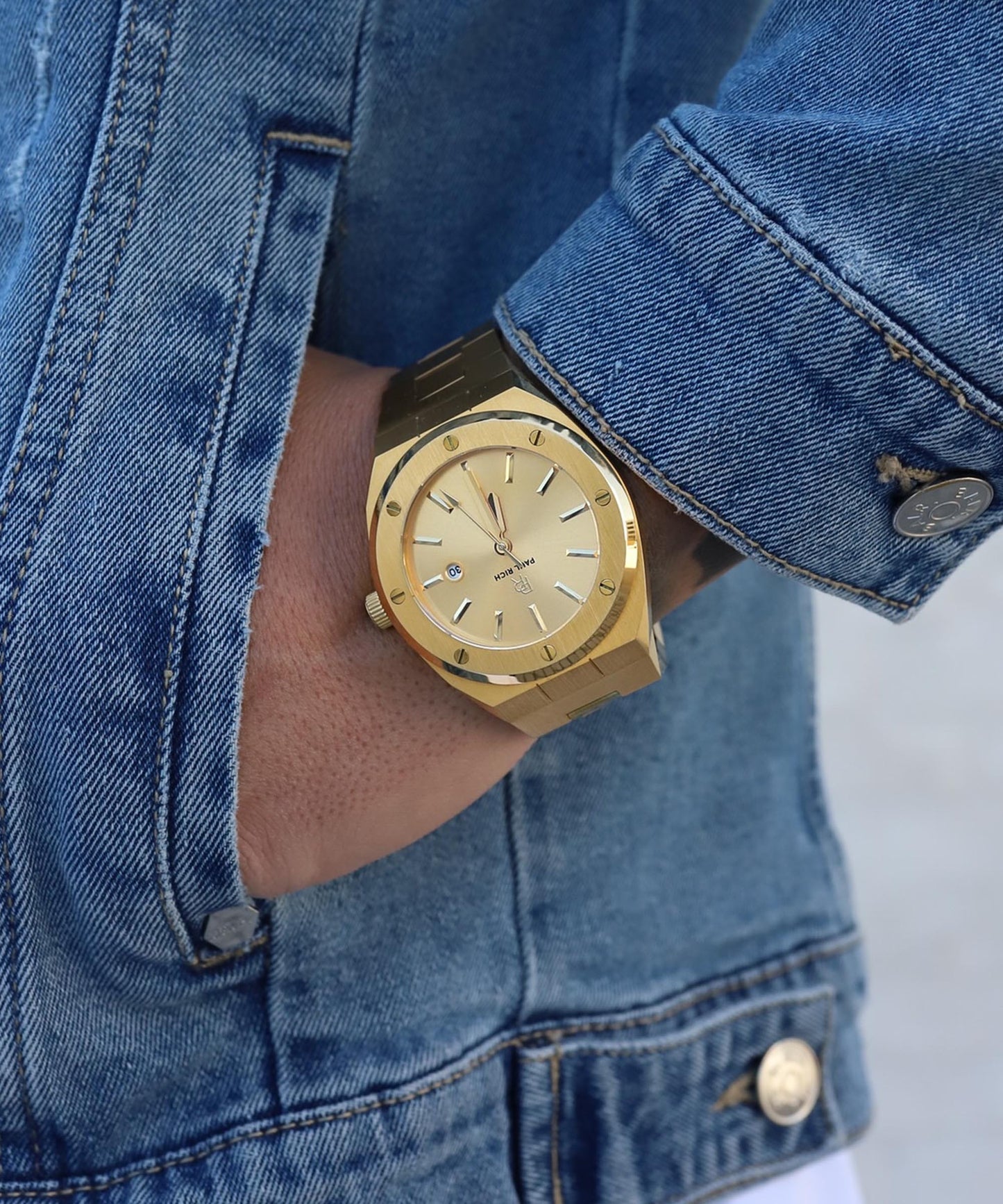 Paul Rich Midas Touch Gold | All-Gold Signature Watch | Sunray Dial | 45mm