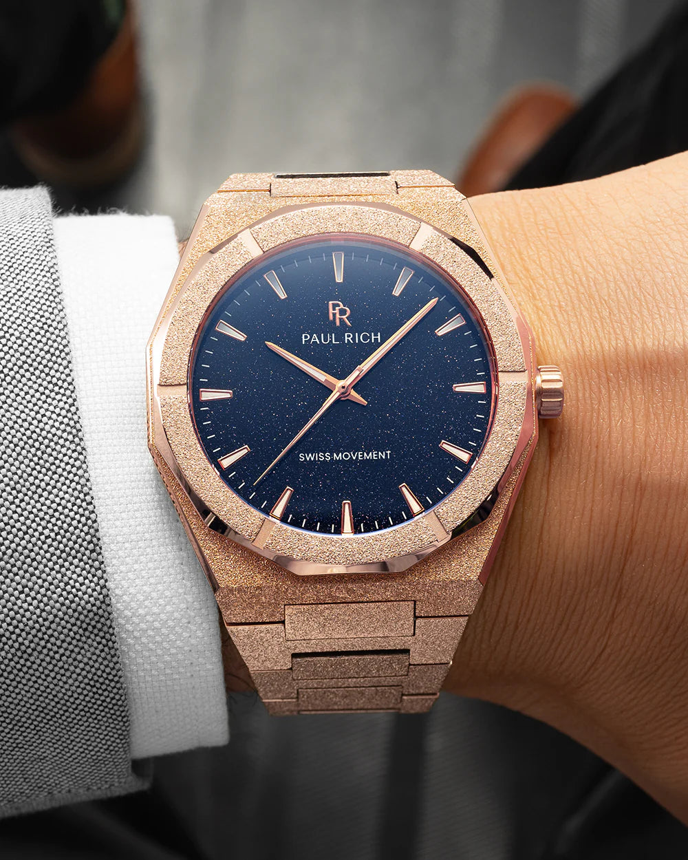 Paul Rich Frosted Star Dust II Rose Gold | Aventurine Dial | Swiss Movement | Luminous