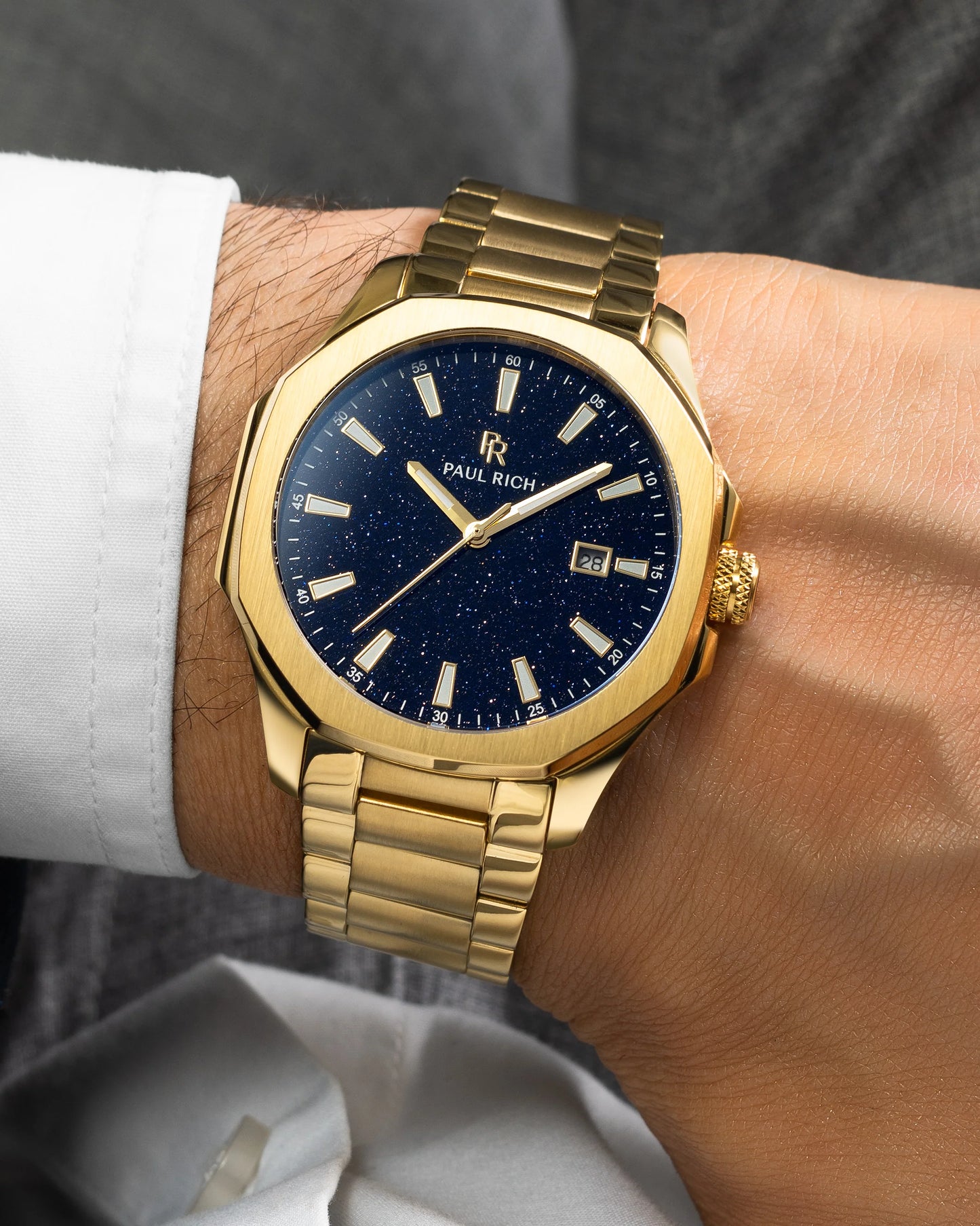 Paul Rich Mercer Gold Line Blue Dial Watch product image from The Wrist Supply