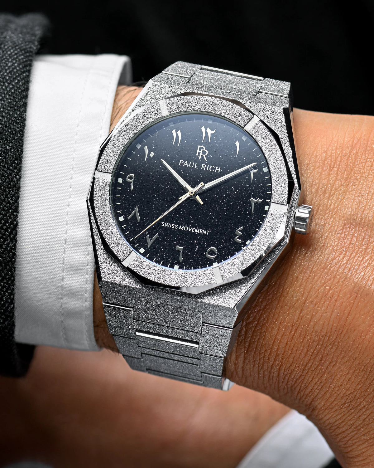Paul Rich Frosted Star Dust II Arabic Silver Black