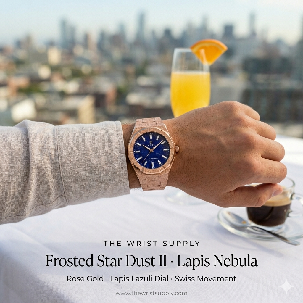 Paul Rich Frosted Star Dust II Lapis Nebula Rose Gold