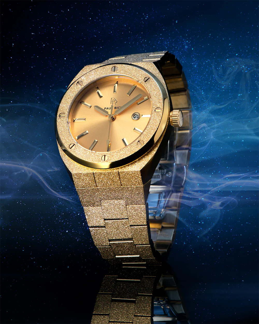 Paul Rich Frosted Midas Touch Gold | All-Gold Signature Watch | Sunray Dial | 45mm