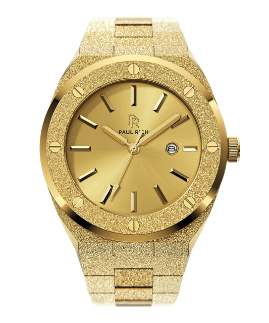 Paul Rich Frosted Midas Touch Gold | All-Gold Signature Watch | Sunray Dial | 45mm