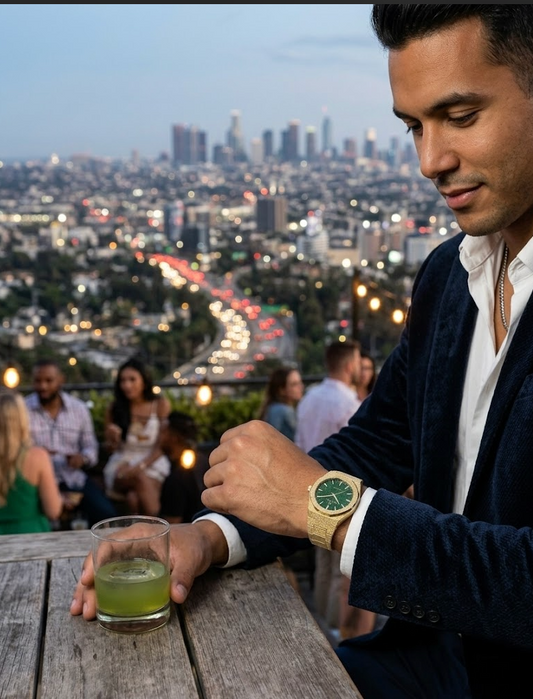 Paul Rich Frosted Star Dust Green Dial Watch product image from The Wrist Supply
