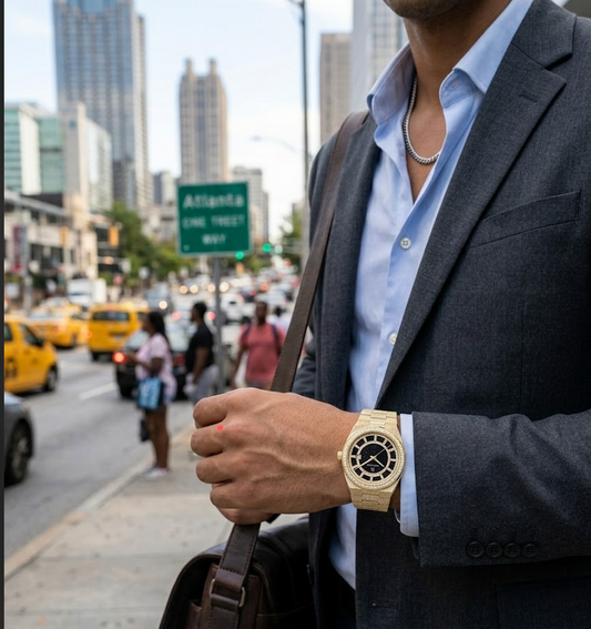 Paul Rich Crown Legacy Gold Aventurine Blue 40mm Watch product image from The Wrist Supply