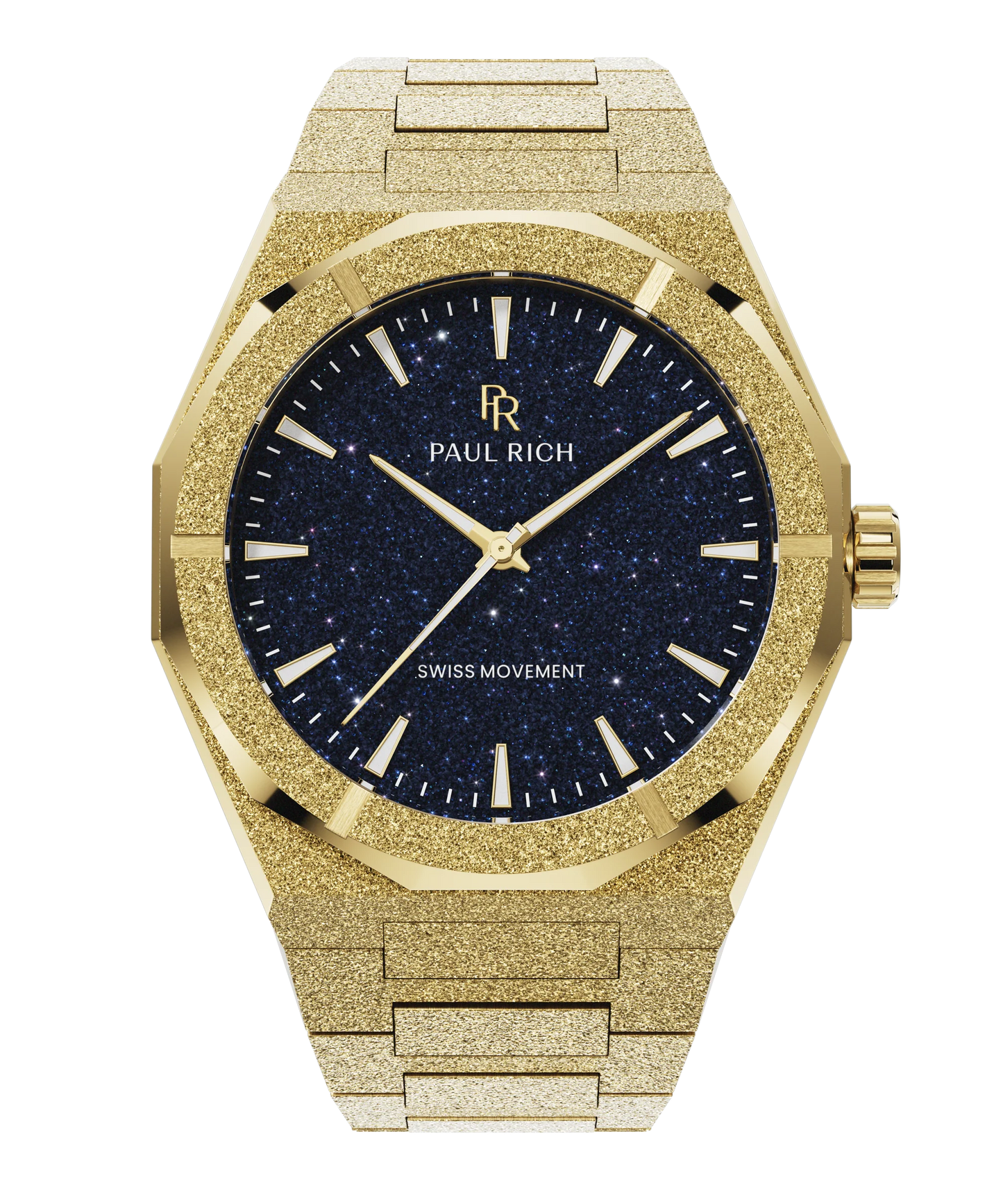 Paul Rich Frosted Star Dust II Gold Blue Dial Watch product image from The Wrist Supply