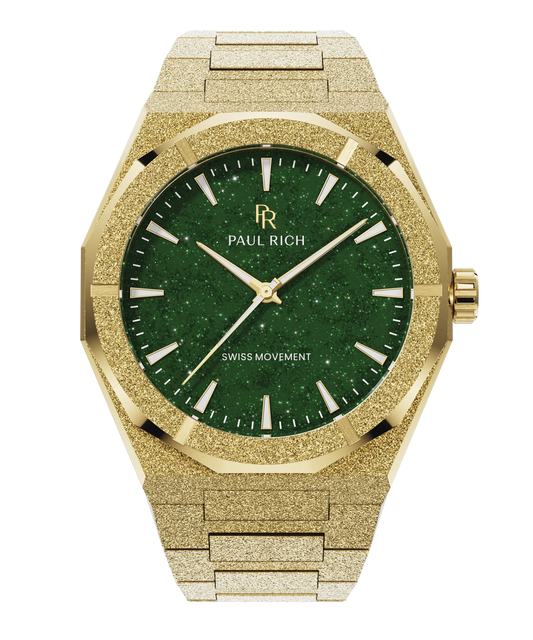 Paul Rich Frosted Star Dust Green Dial Watch product image from The Wrist Supply