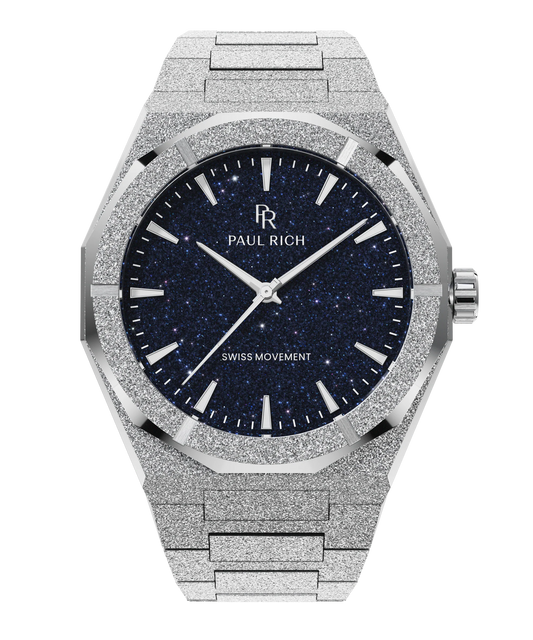 Paul Rich Frosted Star Dust II Blue Dial 43mm Watch product image from The Wrist Supply
