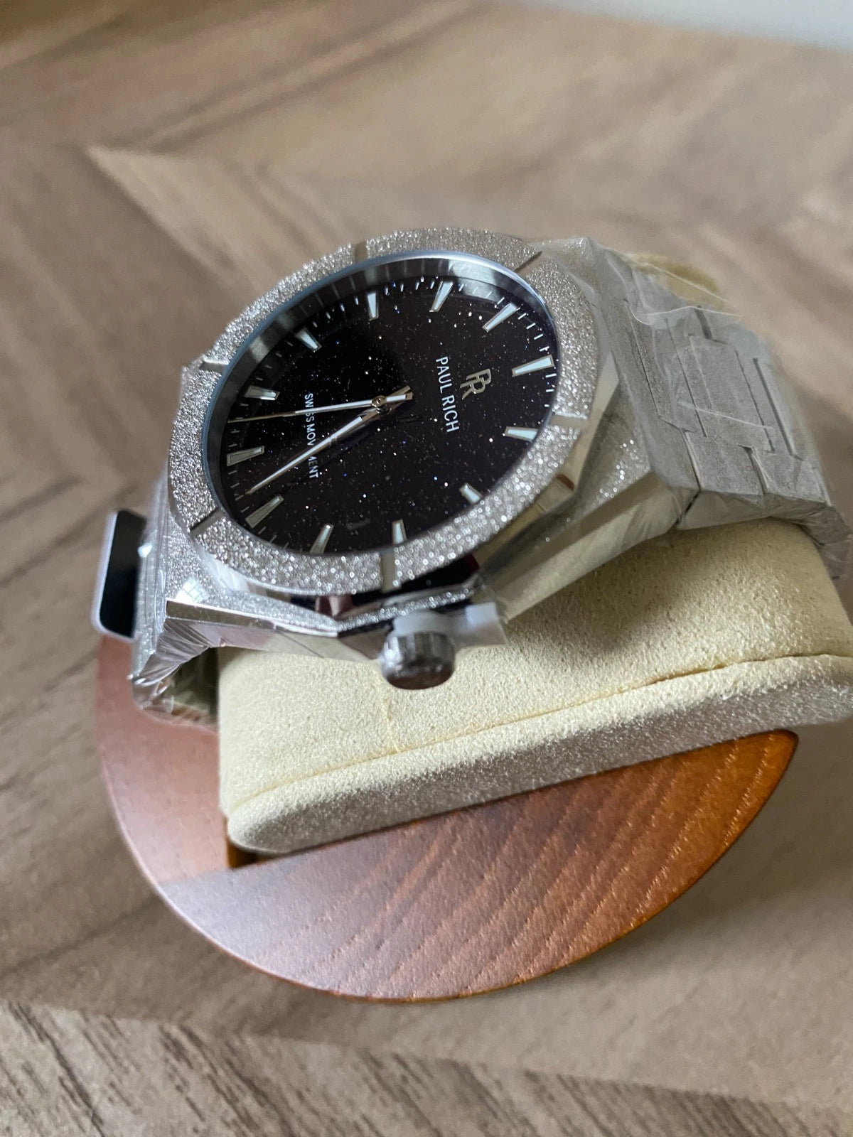 Paul Rich Frosted Star Dust II Void Silver Black Dial Watch product image from The Wrist Supply