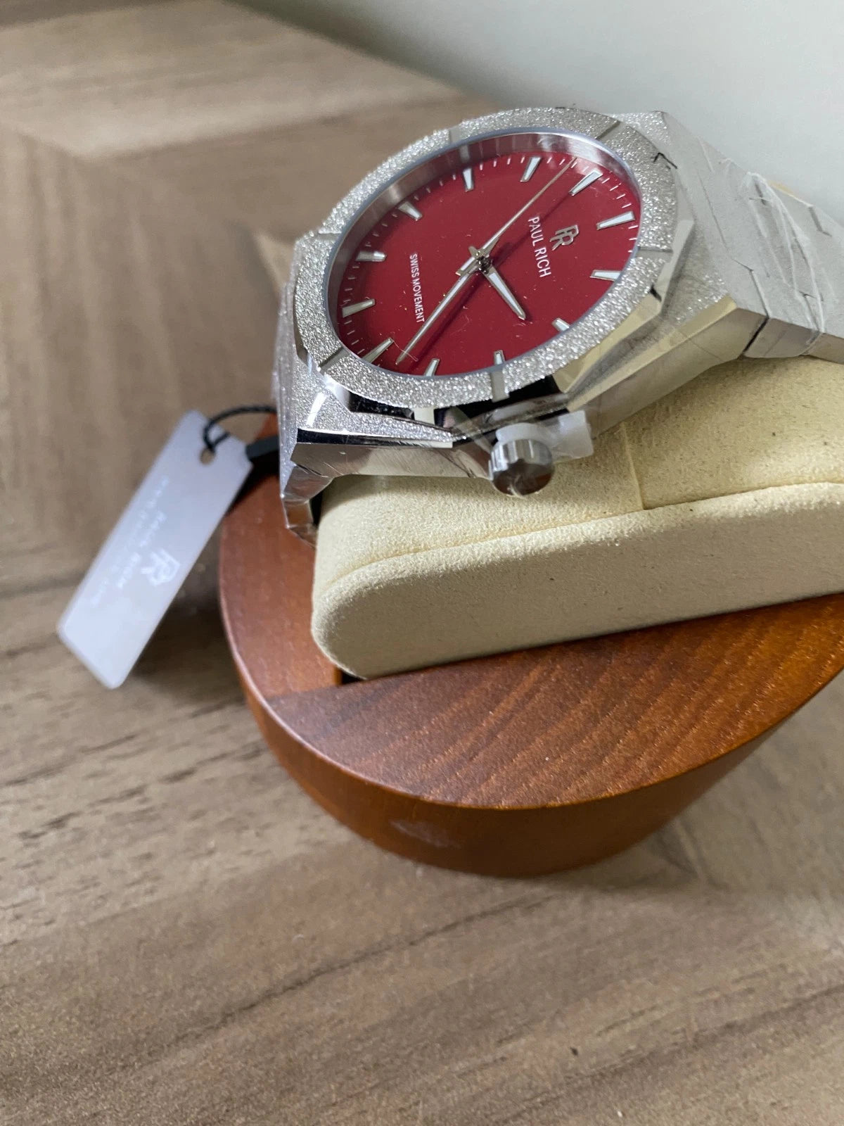 Paul Rich Frosted Star Dust II Red Dial Watch product image from The Wrist Supply