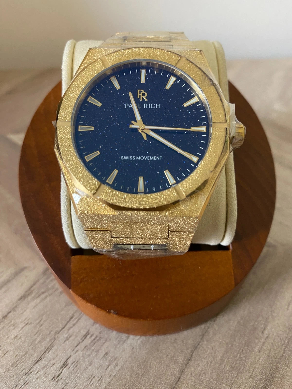 Paul Rich Frosted Star Dust II Gold Blue Dial Watch product image from The Wrist Supply