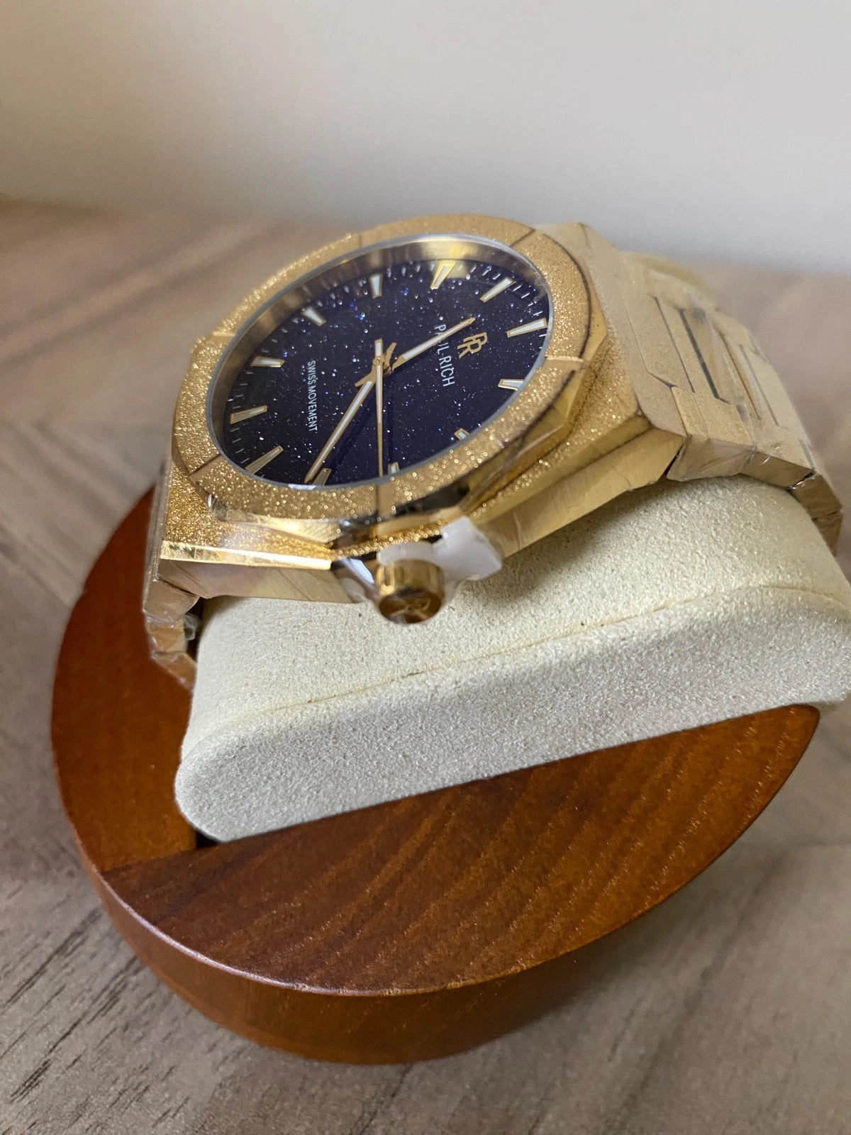 Paul Rich Frosted Star Dust II Gold Blue Dial Watch product image from The Wrist Supply