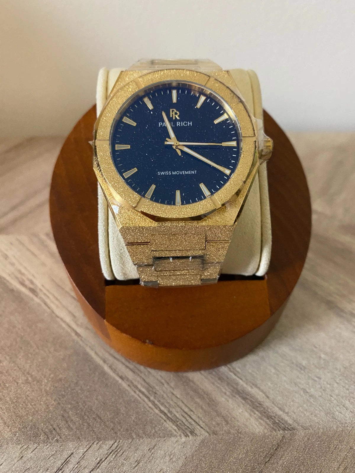 Paul Rich Frosted Star Dust II Gold Blue Dial Watch product image from The Wrist Supply